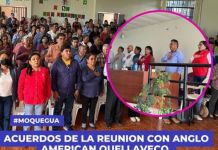 MOQUEGUA: ACUERDOS DE LA REUNIÃ“N CON ANGLO AMERICAN QUELLAVECO
