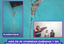 LAMBAYEQUE: MÃS DE 30 VIVIENDAS DAÃ‘ADAS Y 150 PERSONAS AFECTADAS DEJÃ“ EL SISMO DE MAGNITUD 5.1