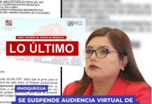 MOQUEGUA: SE SUSPENDE AUDIENCIA VIRTUAL DE APELACIÃ“N DE SENTENCIA DEL CASO DE GOBERNADORA REGIONAL