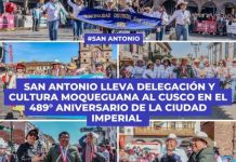 SAN ANTONIO: CULTURA MOQUEGUANA EN CUSCO POR EL 489Â° ANIVERSARIO DE LA CIUDAD IMPERIAL
