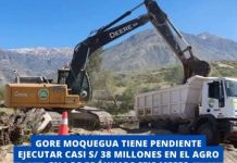 MOQUEGUA: GOBIERNO REGIONAL TIENE PENDIENTE EJECUTAR CASI S/ 38 MILLONES EN EL AGRO EN LOS PRÃ“XIMOS SEIS MESES