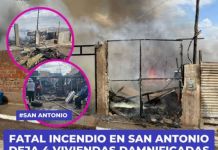 SAN ANTONIO: INCENDIO AFECTA A 4 VIVIENDAS