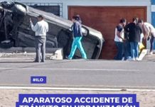 ILO: APARATOSO ACCIDENTE DE TRÃNSITO EN URBANIZACIÃ“N GARIBALDI DEJA UNA MUJER HERIDA