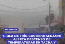 MOQUEGUA: SENAMHI ALERTA DESCENSO DE TEMPERATURAS DIURNAS EN LA COSTA