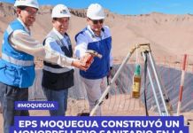 MOQUEGUA: EPS MOQUEGUA CONSTRUYÃ“ UN MONORRELLENO SANITARIO EN LA PTAR OMO