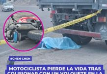 CHEN-CHEN: MOTOCICLISTA PIERDE LA VIDA TRAS COLISIONAR CON UN VOLQUETE EN LA CARRETERA BINACIONAL