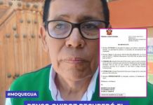 MOQUEGUA: RENSO QUIROZ RECUPERÃ“ EL DERECHO A SER CANDIDATO