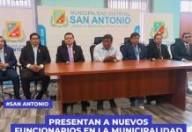 SAN ANTONIO: PRESENTAN A NUEVOS FUNCIONARIOS EN LA MUNICIPALIDAD DISTRITAL