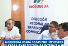 MOQUEGUA: SE USARÃ OBRAS POR IMPUESTOS PARA LLEVAR TELEFONÃA E INTERNET A ZONAS RURALES