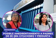 MOQUEGUA: POSIBLE AMEDRENTAMIENTO A PADRES DE IEI 265, CITACIONES Y PRESUNTA COACCIÃ“N VINCULADAS A DENUNCIAS INTERNAS