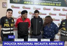 ILO: POLICÃA NACIONAL INCAUTA ARMA DE FUEGO Y DROGA EN OPERATIVO ANTIDROGAS