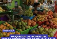 MOQUEGUA: ESTAMOS AL BORDE DEL DESABASTECIMIENTO DE FRUTAS, SOLO LLEGAN MANZANAS Y PERAS CHILENAS