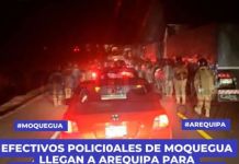 AREQUIPA: EFECTIVOS POLICIALES DE MOQUEGUA LLEGAN A OCOÃ‘A PARA RESTABLECER EL ORDEN
