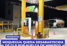 MOQUEGUA: DESABASTECIMIENTO DE GLP POR HUELGA DE MINEROS INFORMALES
