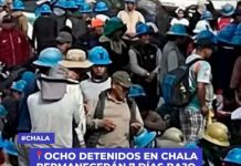 AREQUIPA: OCHO DETENIDOS EN CHALA PERMANECERÃN 7 DÃAS BAJO DETENCIÃ“N PRELIMINAR