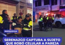 MOQUEGUA: SERENAZGO CAPTURA A SUJETO QUE ROBÃ“ CELULAR A PAREJA CERCA DEL Ã“VALO BALTA