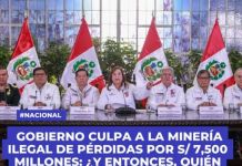 GOBIERNO CULPA A LA MINERÃA ILEGAL DE PÃ‰RDIDAS POR S/ 7,500 MILLONES: Â¿Y ENTONCES, QUIÃ‰N TIENE LA CULPA?