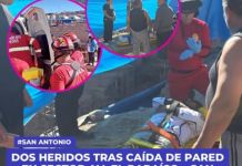 SAN ANTONIO: DOS HERIDOS TRAS CAÃDA DE PARED EN SECTOR AV. EL PARAÃSO