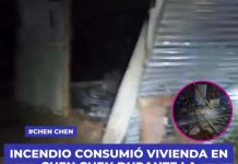 CHEN-CHEN: INCENDIO CONSUMIÃ“ VIVIENDA DURANTE LA MADRUGADA