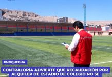 MOQUEGUA: CONTRALORÃA ADVIERTE QUE RECAUDACIÃ“N POR ALQUILER DE ESTADIO DE COLEGIO NO SE DEPOSITABA EN CUENTA BANCARIA DE LA ENTIDAD.
