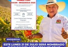 MOQUEGUA. ESTE LUNES 21 DE JULIO SERÃ NOMBRADO ELÃAS SAMUEL LEÃ“N ROSALES COMO DIRECTOR REGIONAL DE CICAN MOQUEGUA.