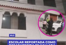 ILO: ESCOLAR REPORTADA COMO DESAPARECIDA ES HALLADA DENTRO DE VIVIENDA EN ALTO ILO.