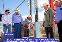 TORATA:  SOUTHERN PERÃš ENTREGA MODERNA INFRAESTRUCTURA HÃDRICA QUE ASEGURA AGUA POTABLE PERMANENTE EN TORATA.