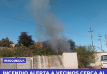 MOQUEGUA: INCENDIO ALERTA A VECINOS CERCA AL MALECÃ“N RIBEREÃ‘O