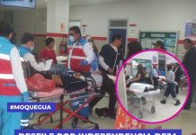 MOQUEGUA: DESFILE POR INDEPENDENCIA DEJA VARIOS ESCOLARES DESMAYADOS.