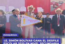 MOQUEGUA: I.E. SIMÃ“N BOLÃVAR GANA EL DESFILE ESCOLAR 2025 EN NIVEL SECUNDARIA.