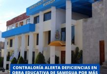 MOQUEGUA: CONTRALORÃA ALERTA DEFICIENCIAS EN OBRA EDUCATIVA DE SAMEGUA POR MÃS DE S/ 11 MILLONES.