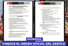 MOQUEGUA: CONOCE EL ORDEN OFICIAL DEL DESFILE CÃVICO MILITAR 2025 EN MOQUEGUA.