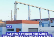 ILO: ALERTAN A PRONIED POR DAÃ‘OS PREMATUROS EN COLEGIO FE Y ALEGRÃA TRAS DOS AÃ‘OS DE RECIBIDA LA OBRA.