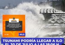 ILO: TSUNAMI PODRÃA LLEGAR A ILO EL 30 DE JULIO A LAS 18:06 H, ALERTA COER MOQUEGUA.