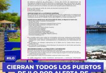 ILO: CIERRAN TODOS LOS PUERTOS DE ILO POR ALERTA DE TSUNAMI.