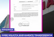 MOQUEGUA: GORE SOLICITA NUEVAMENTE TRANSFERENCIA DE MÃS DE S/ 1.2 MILLONES AL HOSPITAL REGIONAL.
