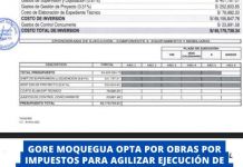 MOQUEGUA: GORE MOQUEGUA OPTA POR OBRAS POR IMPUESTOS PARA AGILIZAR EJECUCIÃ“N DE PROYECTO VALORIZADO EN S/ 73 MILLONES.