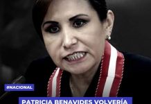 NACIONAL: PATRICIA BENAVIDES VOLVERÃA AL PUESTO DE FISCAL SUPREMA.