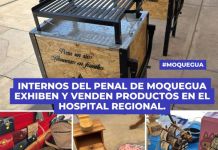 MOQUEGUA: INTERNOS DEL PENAL DE MOQUEGUA EXHIBEN Y VENDEN PRODUCTOS EN EL HOSPITAL REGIONAL.
