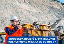 MOQUEGUA: MOQUEGUA RECIBIÃ“ S/819 MILLONES POR ACTIVIDAD MINERA EN LO QUE VA DEL 2025.