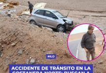 ILO: ACCIDENTE DE TRÃNSITO EN LA COSTANERA NORTE: BUSCAN A FAMILIARES DEL CONDUCTOR.