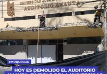 MOQUEGUA: HOY ES DEMOLIDO EL AUDITORIO AMAUTA, SÃMBOLO DE LA UNIVERSIDAD JOSÃ‰ CARLOS MARIÃTEGUI.
