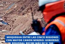 MOQUEGUA: MOQUEGUA ENTRE LAS CINCO REGIONES CON MAYOR CANON MINERO: GOBIERNO REGIONAL RECIBE MÃS DE S/ 160 MILLONES EN 2025.
