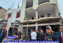 TRUJILLO: ATAQUE CON EXPLOSIVO DEJÃ“ CINCO HERIDOS Y LA ONDA EXPANSIVA AFECTÃ“ A PREDIOS EN UN RADIO DE 100 METROS.