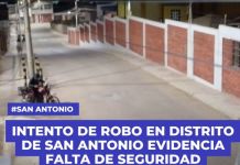 SAN ANTONIO: INTENTO DE ROBO EN DISTRITO DE SAN ANTONIO EVIDENCIA FALTA DE SEGURIDAD CIUDADANA.