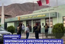 MOQUEGUA: SENTENCIAN A EFECTIVOS POLICIALES DE COMISARÃA LOS ÃNGELES POR USO DE DOCUMENTO FALSO.