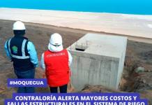 MOQUEGUA: CONTRALORÍA ALERTA MAYORES COSTOS Y FALLAS ESTRUCTURALES EN EL SISTEMA DE RIEGO DEL PROYECTO LOMAS DE ILO