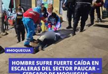 MOQUEGUA: HOMBRE SUFRE FUERTE CAÍDA EN ESCALERAS DEL SECTOR PAUCAR