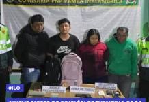 ILO: NUEVE MESES DE PRISIÓN PREVENTIVA PARA INTEGRANTES DE PRESUNTA BANDA