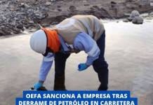 OEFA SANCIONA A EMPRESA TRAS DERRAME DE PETRÓLEO EN CARRETERA PUNO-MOQUEGUA OEFA SANCIONA A EMPRESA TRAS DERRAME DE PETRÓLEO EN CARRETERA PUNO-MOQUEGUA